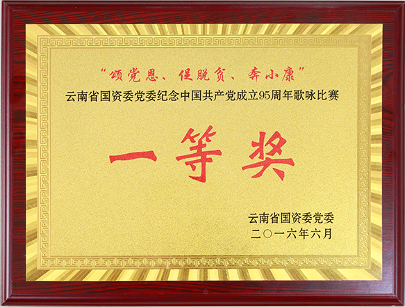 云南省國資委黨委授予工投歌詠比賽一等獎